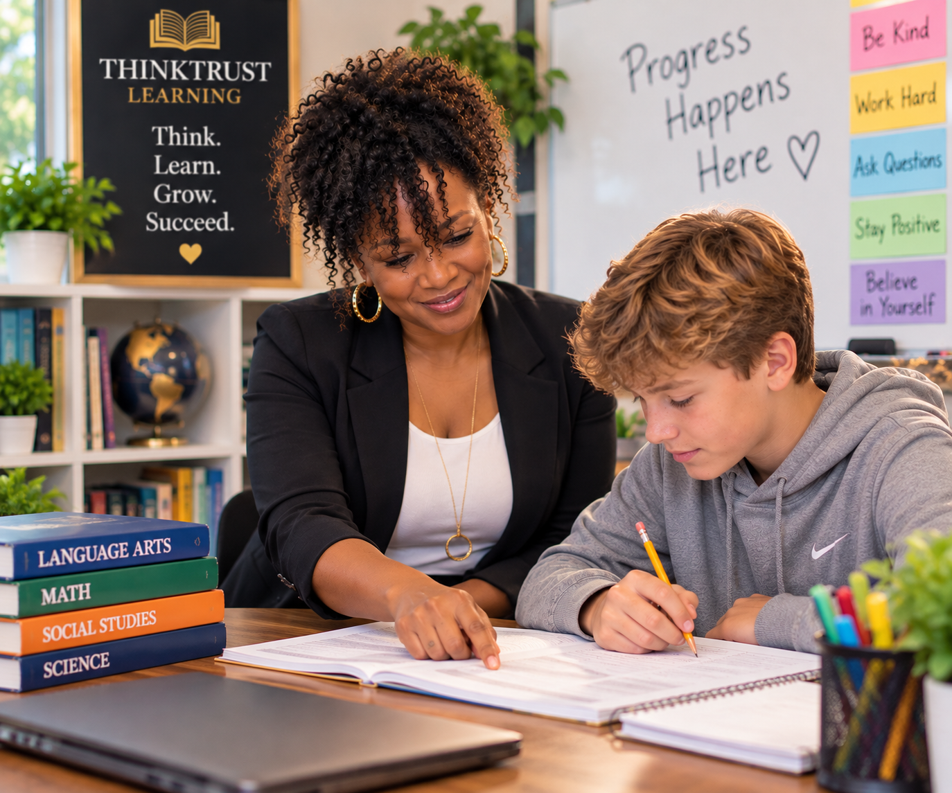 Yolanda Gibson instructing a young student